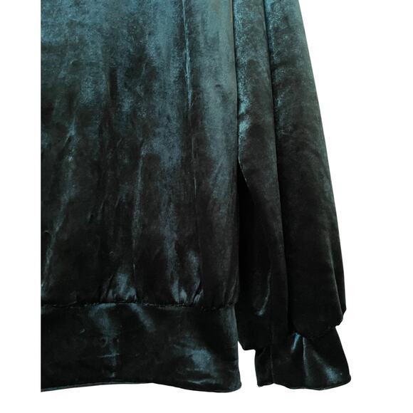 Anthropologie Maeve Candace Velvet Emerald Green Top XS Casual Fall Winter - Picture 8 of 11